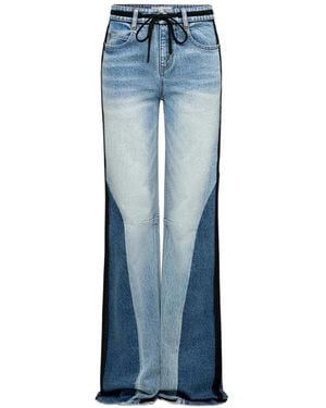 Hellessy Taytum Panelled Drawstring Jeans - Blue