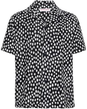 Orlebar Brown Howell Star Towelling-Finish Shirt - Black