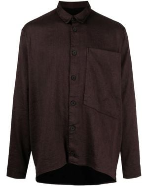 Transit Patch-Pocket Button-Up Shirt - Black