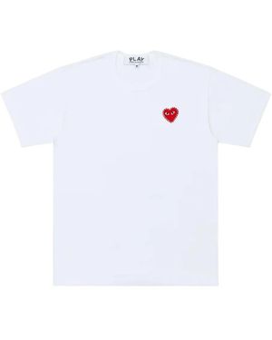 COMME DES GARÇONS PLAY Heart-Detail T-Shirt - White
