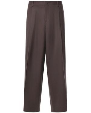 BE ABLE Pleated Straight-Leg Pants - Brown