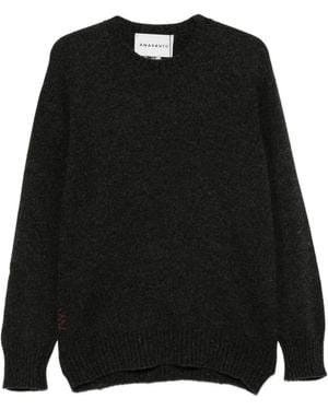 Amaranto Ribbed-Trim Jumper - Black