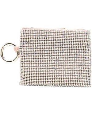 Benedetta Bruzziches Crystal-Embellished Wallet - Grey