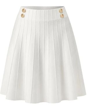 Guess Emmie Button-Embellished Mini Skirt - White