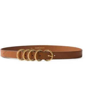 Claudie Pierlot Leather Belt With Buckle - White