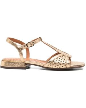 Chie Mihara Perforated Tuchica Sandals - Natural