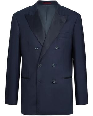 Brunello Cucinelli Tuxedo double-breasted jacket - Azul