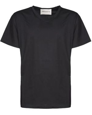 Amaranto Vネック Tシャツ - ブラック