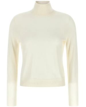 Vince Fine-Knit Turtleneck Sweater - White
