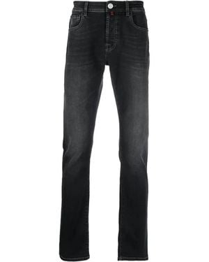 Billionaire Logo-Patch Straight-Leg Jeans - Blue