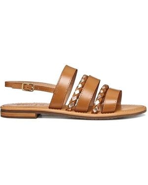 Geox Sozy S Braided Multi-Strap Sandals - Brown