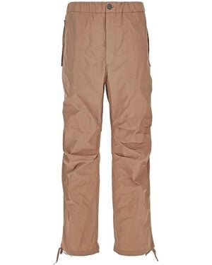 Ferragamo Wide-Leg Taffeta Trousers - Natural