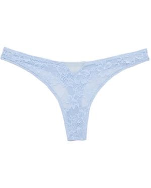 Fleur du Mal Tanga Le Stretch De Encaje - Azul