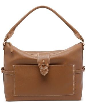 Liu Jo Pochette À Détail Cœur - Brown