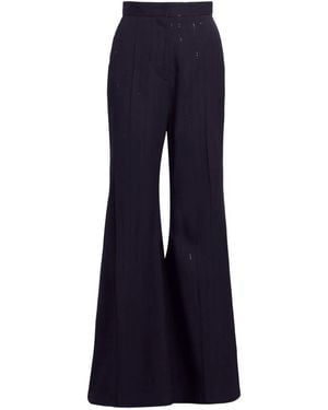 Elie Saab Pantalones a rayas diplomáticas - Azul