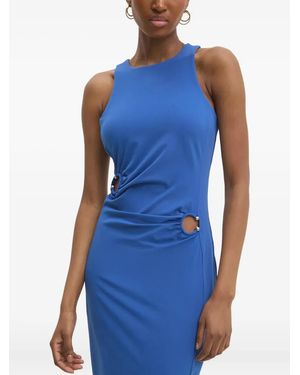 Patrizia Pepe Cut-Out Mid Dress - Blue