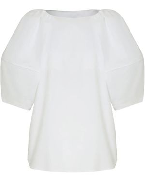 Gloria Coelho Puff-Sleeve Blouse - White