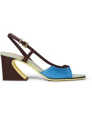 Fendi Escarpins À Talon Bloc À Bride Arrière - Blue