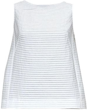 ODEEH Striped Sleeveless Top - White