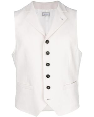 Brunello Cucinelli Chaleco de vestir - Blanco