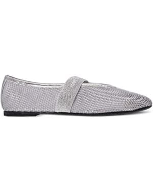 Karl Lagerfeld Mesh Ballerina Shoes - White