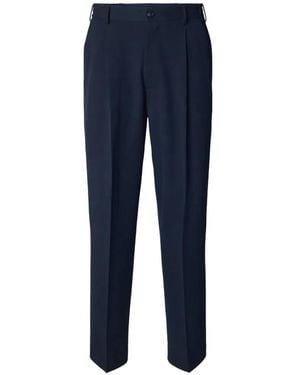 SELECTED Pleated Trousers - Blue