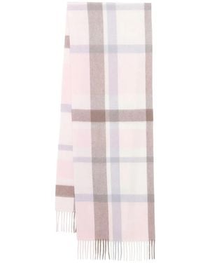 N.Peal Cashmere Cashmere Checked Scarf - Pink