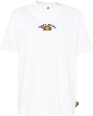 A Bathing Ape Logo-Print T-Shirt - White