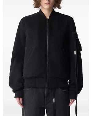 Ann Demeulemeester Zip-Up Bomber Jacket - Blue