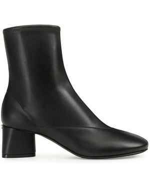 Sergio Rossi Sr Pilier Leather Ankle Boots - Black