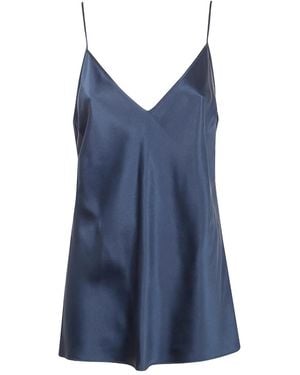 JOSEPH "Clea Top" Blouse Silk Satin - Blue