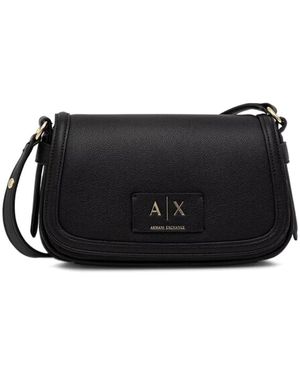ARMANI EXCHANGE Sac À Bandoulière À Plaque Logo - Black