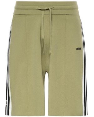 Autry Sied-Stripe Shorts - Green