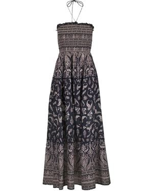 Veronica Beard Ayanna Paisley Midi Dress - Black