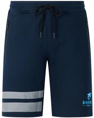 Paul & Shark Drawstring-Fastening Striped Shorts - Blue