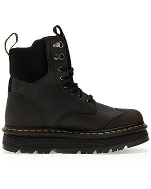 Dr. Martens Leather Combat Boots - Black