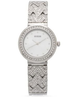 Guess Reloj Treasure con movimiento de cuarzo de 30mm - Blanco