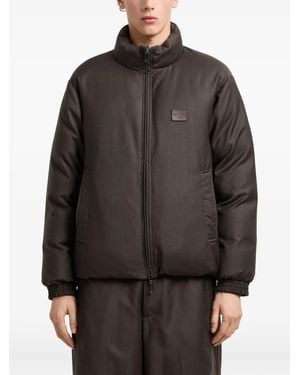 Emporio Armani Reversible High-Neck Padded Jacket - Black