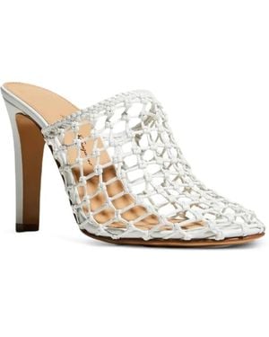 Ferragamo Ellas Woven Mules - White