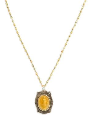 Madison Miraculous Medal Pendant Necklace - Metallic