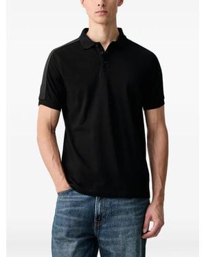 Guess Logo-Tape Polo Shirt - Black