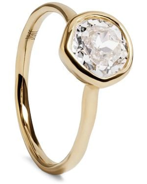 Monica Vinader Mv Siren Solitaire Ring Mit Diamanten - Weiß