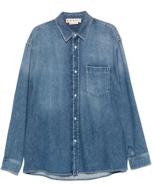 Marni Camicia Con Colletto Ampio - Blu