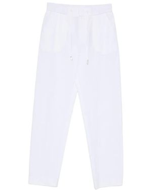 PT Torino Drawstring Elasticated-Waist Pants - White