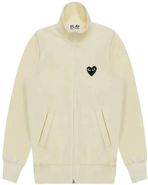 COMME DES GARÇONS PLAY Big Heart Zip-Up Sweatshirt - White