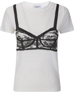 VAQUERA Bra-Print T-Shirt - Grey