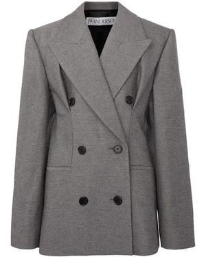 JW Anderson Doppelreihiger Hourglass Blazer - Grau