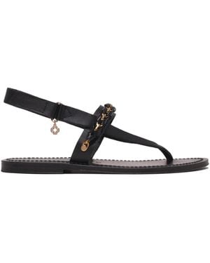 Maje Chain-Link Detail Sandals - Brown