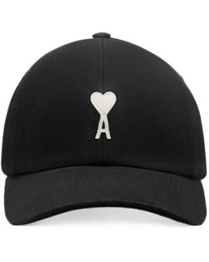 Ami Paris Logo Detail Baseball Cap - Black