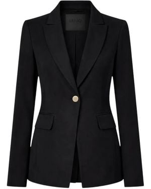 Liu Jo Slim-Fit Single-Breasted Blazer - Black